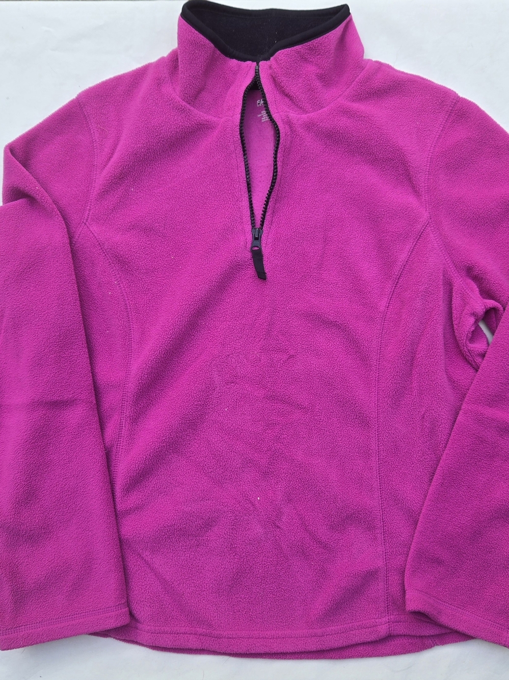 St. John's Bay Women's Fleece Quarter-Zip Pullover - Hot Pink